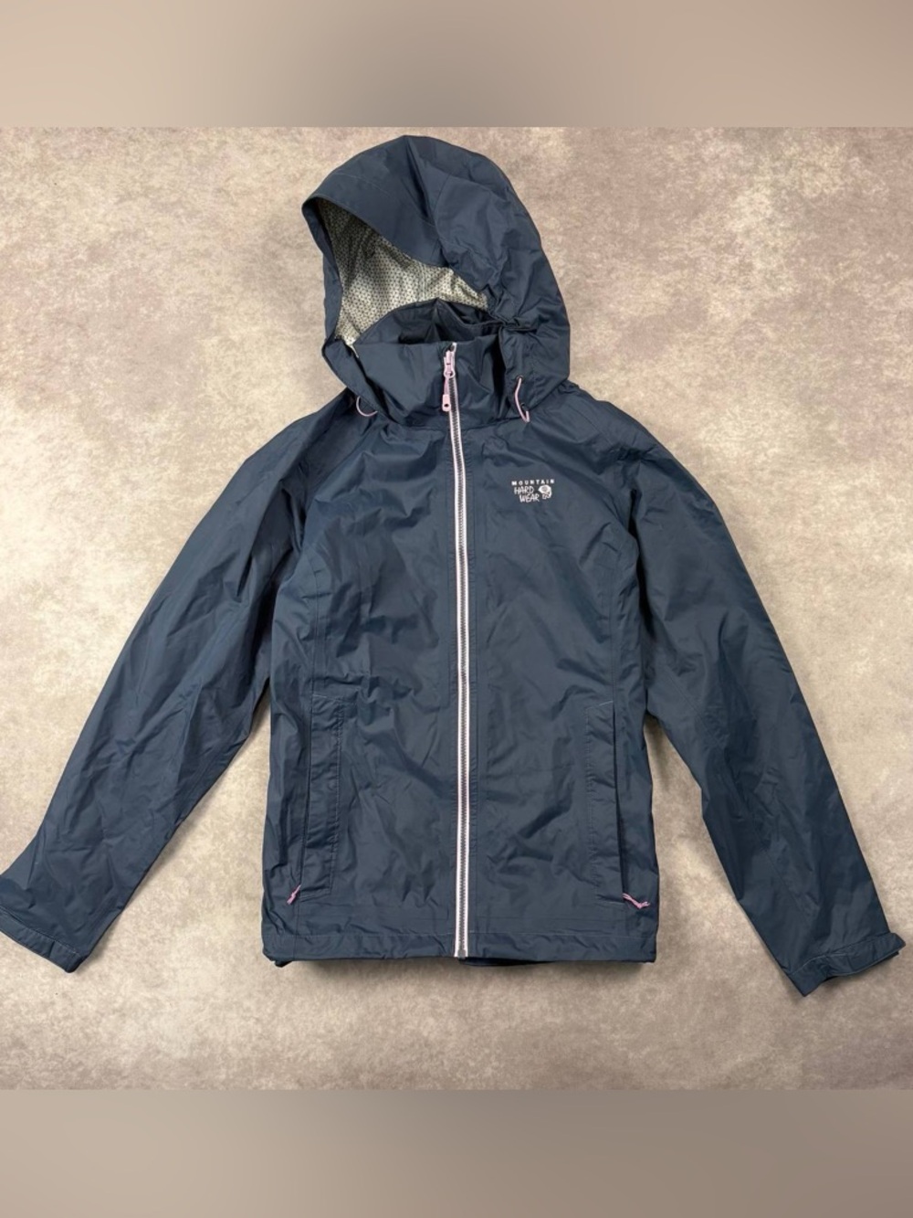 [251] Mountain Hardware Quasar Lite Navy Lilac Rain Jacket Womens L Size